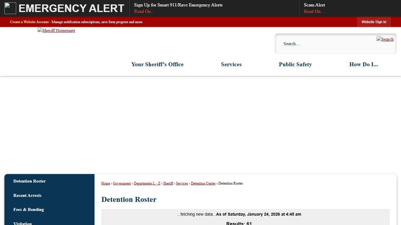 Detention Roster  Blaine County, ID